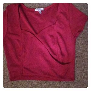 Red crop top